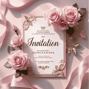 Quinceanera printable invitation