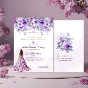 Purple lilac floral quince