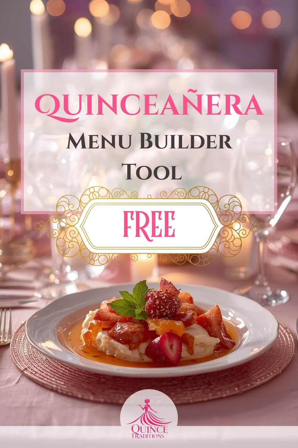 Quinceañera menu builder interactive tool