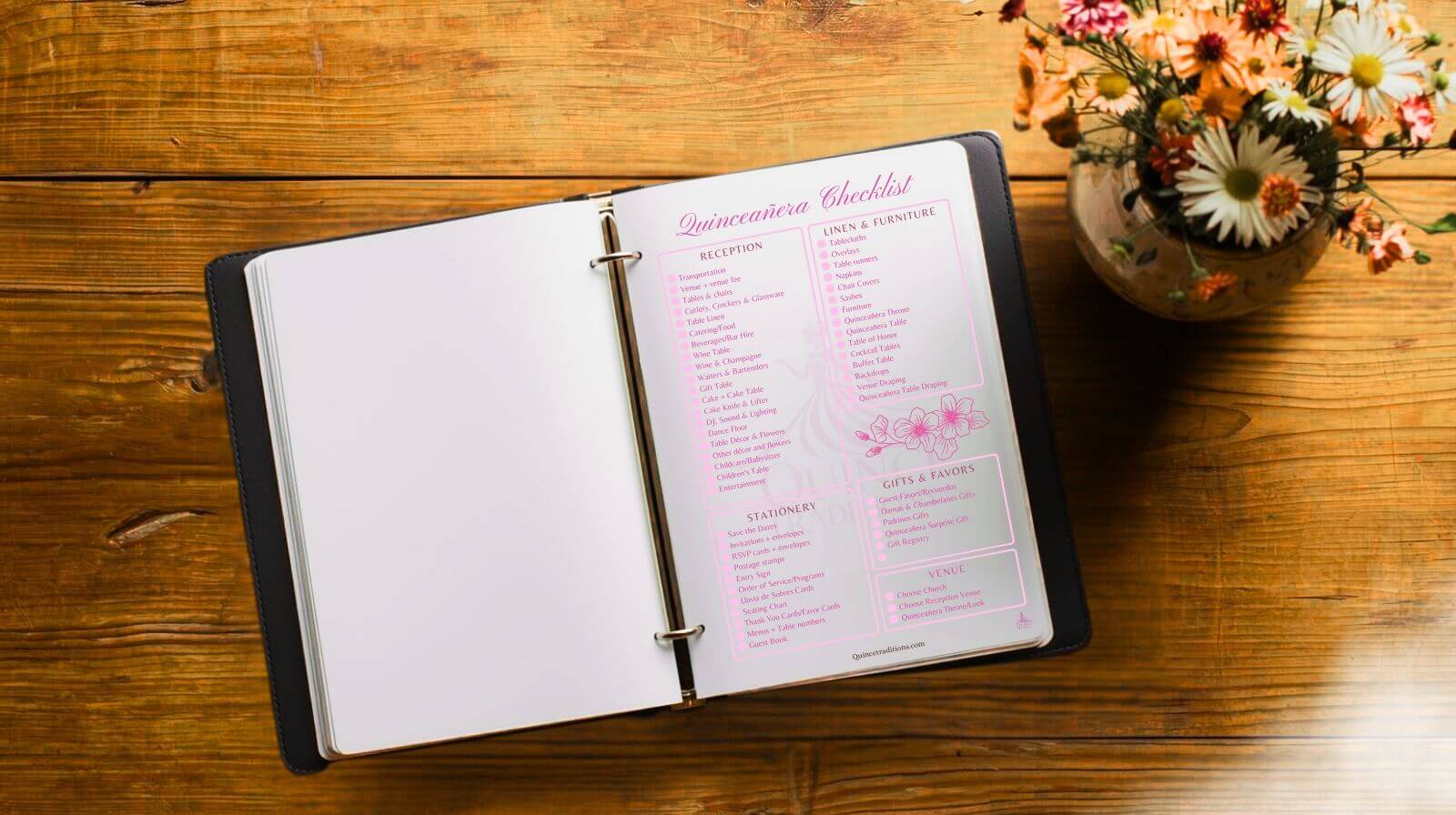 quinceañera-planner-mockup-folder Quinceañera planner mockup folder