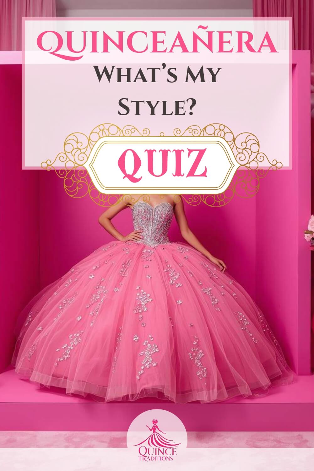 Quinceañera style quiz pink