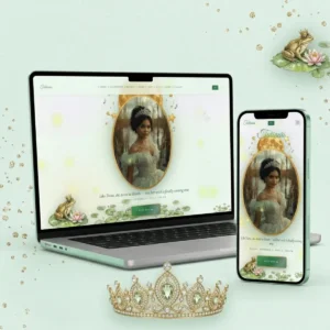 Frog Prince Invite Laptop and Phone View