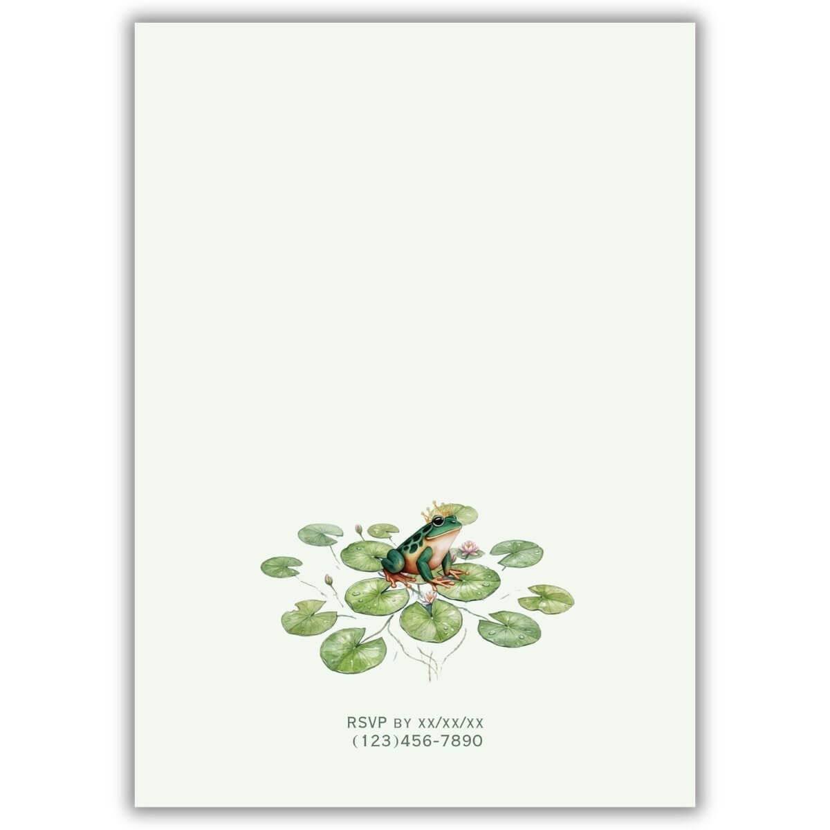Frog Princess Quince Invitation back v5