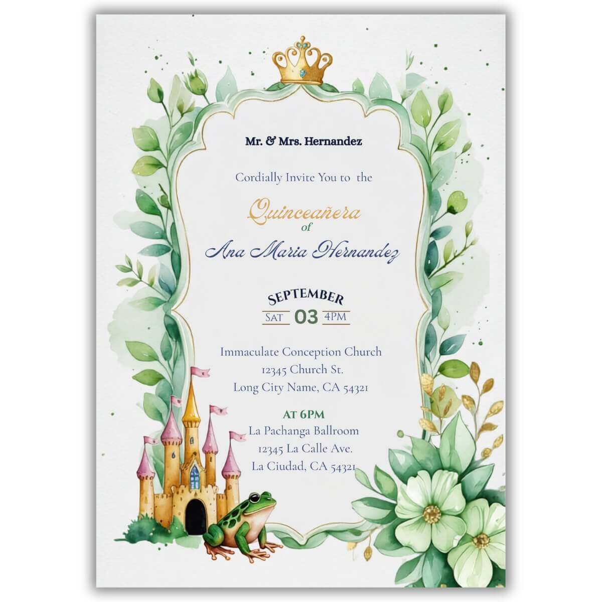 Frog Princess Quince Invite v2