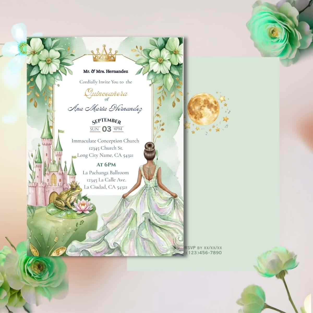 Princess Frog Quince Invitation V3
