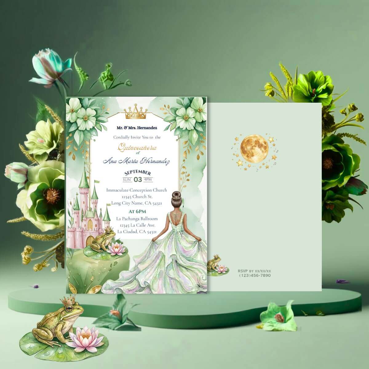 Princess Frog Quince Invitation V3