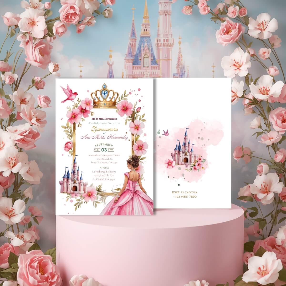 Quince Pink Princess Invitation V3