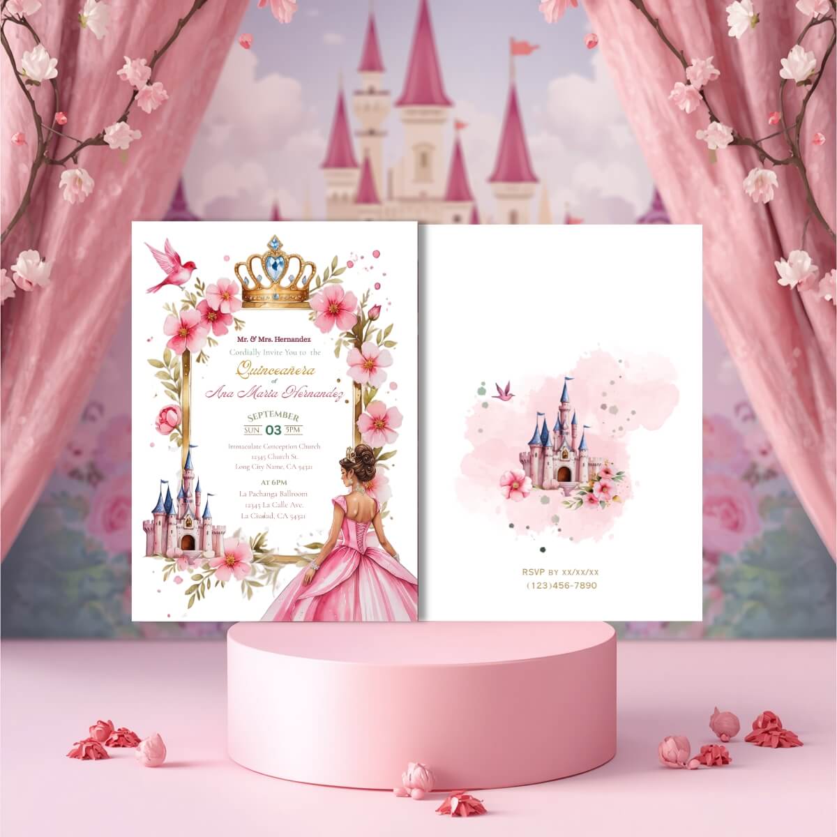 Quince Pink Princess Invitation V3