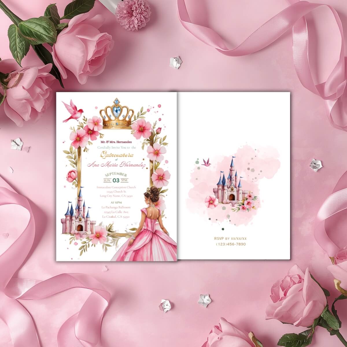 Quince Pink Princess Invitation V3