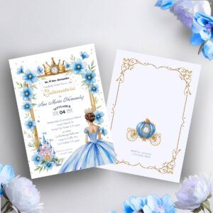 Quinceanera cenicienta invitation v1