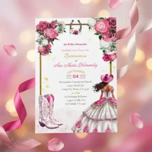 Pink Charra Quinceañera floating