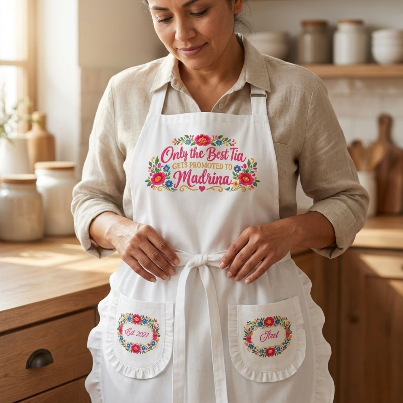 Only the best tia gets promoted to madrina white apron
