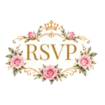 Quince rsvp graphic with pink flowers